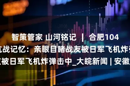 智策管家 山河铭记 ∣ 合肥104岁新四军老兵的抗战记忆：亲眼目睹战友被日军飞机炸弹击中_大皖新闻 | 安徽网